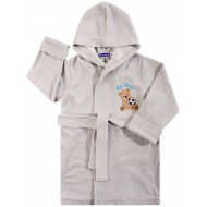 20-12808HV "My Bear" Халат махровый для мальчика, 2-5 лет, серый 20-12808HV "My Bear" Халат махровый для мальчика, 2-5 лет, серый